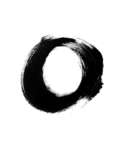 thick painted image of an 'o'